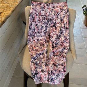 RBX Pink Purple Floral Print Leggings